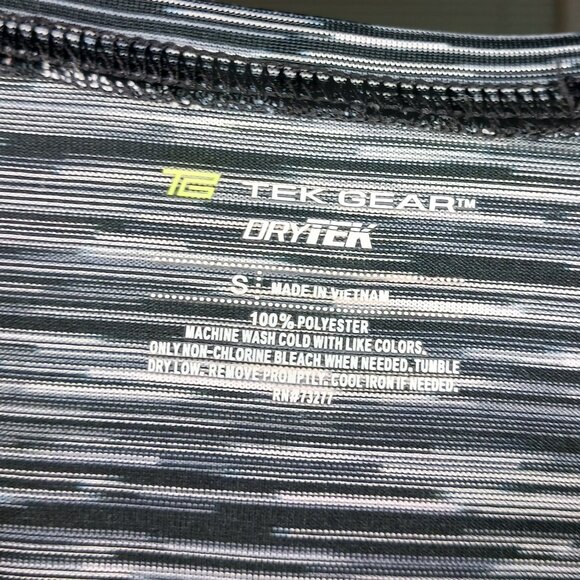 #246 3/$18 - Tek Gear Black/White/Gray Short Sleeve Top Size Small - Picture 4 of 4